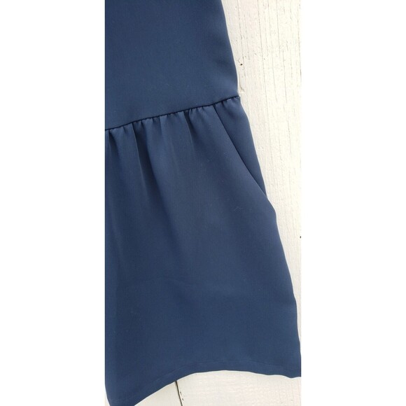 Cynthia Rowley Womens Navy Blue Ruffled Button Sheath Dress Sz 4 - Picture 8 of 10